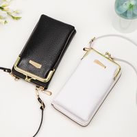 Basic Solid Color Square Zipper Phone Wallet main image 6