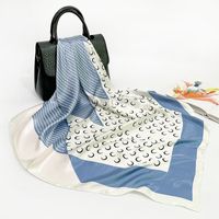 Women's Retro Flower Polyester Printing Silk Scarves sku image 10