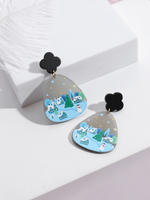 Christmas Snowflake Arylic Flakes No Inlaid Drop Earrings main image 3