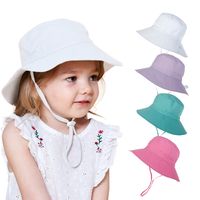 Girl's Simple Style Hippocampus Solid Color Bucket Hat main image 1