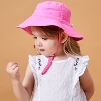 Girl's Simple Style Hippocampus Solid Color Bucket Hat main image 4