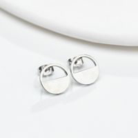 Simple Style Geometric Stainless Steel Ear Studs Plating No Inlaid Stainless Steel Earrings main image 5