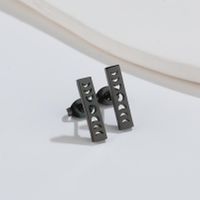 Fashion Sun Moon Titanium Steel Ear Studs Plating No Inlaid Stainless Steel Earrings sku image 3