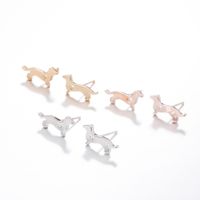 Fashion Dog Stainless Steel Earrings Ear Studs Plating No Inlaid Stainless Steel Earrings main image 4