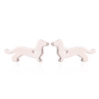 Fashion Dog Stainless Steel Earrings Ear Studs Plating No Inlaid Stainless Steel Earrings sku image 3