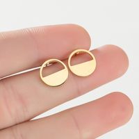 Simple Style Geometric Stainless Steel Ear Studs Plating No Inlaid Stainless Steel Earrings main image 1