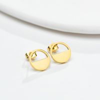 Simple Style Geometric Stainless Steel Ear Studs Plating No Inlaid Stainless Steel Earrings main image 2