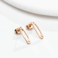 Simple Style Pin Stainless Steel Ear Studs Plating No Inlaid Stainless Steel Earrings main image 5