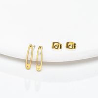 Simple Style Pin Stainless Steel Ear Studs Plating No Inlaid Stainless Steel Earrings sku image 3