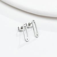 Simple Style Pin Stainless Steel Ear Studs Plating No Inlaid Stainless Steel Earrings sku image 1