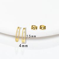 Simple Style Pin Stainless Steel Ear Studs Plating No Inlaid Stainless Steel Earrings main image 2