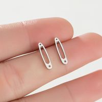 Simple Style Pin Stainless Steel Ear Studs Plating No Inlaid Stainless Steel Earrings main image 1