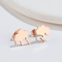 Simple Style Clouds Titanium Steel Ear Studs Plating No Inlaid Stainless Steel Earrings main image 5