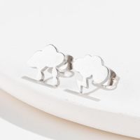 Simple Style Clouds Titanium Steel Ear Studs Plating No Inlaid Stainless Steel Earrings sku image 1