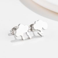 Simple Style Clouds Titanium Steel Ear Studs Plating No Inlaid Stainless Steel Earrings main image 3