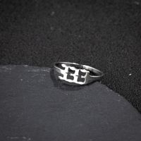 Fashion Number Stainless Steel Open Ring Plating No Inlaid Stainless Steel Rings main image 5