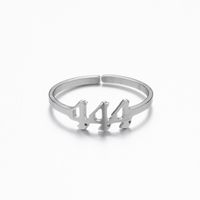 Fashion Number Stainless Steel Open Ring Plating No Inlaid Stainless Steel Rings sku image 4
