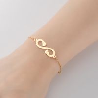 Stainless Steel Fashion Plating Leaf Star Bracelets sku image 9