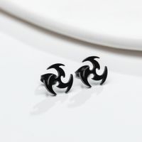 1 Pair Simple Style Geometric Letter Heart Shape Stainless Steel Plating Ear Studs sku image 33