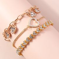 Mode Forme De Cœur Alliage Incruster Strass Bracelets main image 4