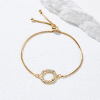 Style Simple Numéro Le Cuivre Bracelets Incruster Zircon Bracelets De Cuivre main image 1