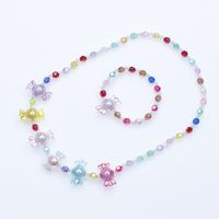 Cute Candy Resin Beaded No Inlaid Bracelets Necklace 2 Piece Set main image 5