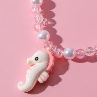 Cute Hippocampus Resin Beaded No Inlaid Bracelets Necklace 2 Pieces main image 3