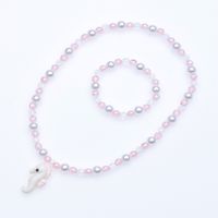 Cute Hippocampus Resin Beaded No Inlaid Bracelets Necklace 2 Pieces main image 4