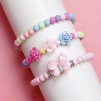 Cute Flower Butterfly Plastic Beaded No Inlaid Bracelets main image 3