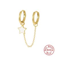 Fashion Star Sterling Silver Earrings Chain No Inlaid 925 Silver Earrings sku image 1