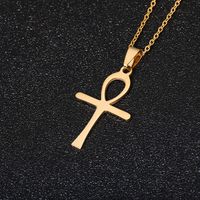 Stainless Steel 18K Gold Plated Fashion Plating Cross None Necklace main image 4