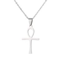 Stainless Steel 18K Gold Plated Fashion Plating Cross None Necklace main image 5