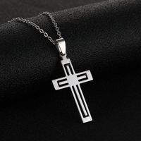 Stainless Steel 18K Gold Plated Fashion Plating Cross None Necklace sku image 3