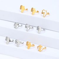 201 Stainless Steel 18K Gold Plated Simple Style Plating Geometric None Open Ring main image 5
