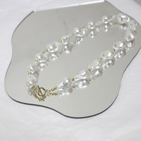 Sweet Geometric Mixed Materials Pearl Necklace main image 4