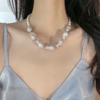 Sweet Geometric Mixed Materials Pearl Necklace sku image 1