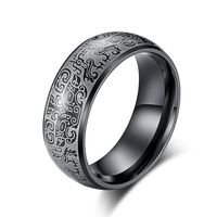 Chinoiserie Geometric Titanium Steel Rings Plating Stainless Steel Rings sku image 14