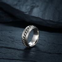Fashion Geometric Titanium Steel Rings Polishing Stainless Steel Rings main image 4