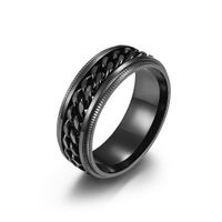 Fashion Geometric Titanium Steel Rings Polishing Stainless Steel Rings sku image 12