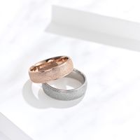 Simple Style Round Titanium Steel Rings Polishing Stainless Steel Rings main image 4