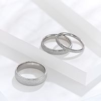Simple Style Round Titanium Steel Rings Polishing Stainless Steel Rings main image 3