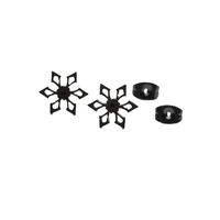 Simple Style Snowflake Stainless Steel Ear Studs Plating No Inlaid Stainless Steel Earrings main image 5