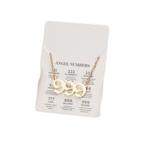 201 Stainless Steel 18K Gold Plated Hip-Hop Plating Number Necklace main image 3