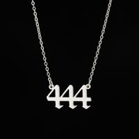 201 Stainless Steel 18K Gold Plated Hip-Hop Plating Number Necklace sku image 4