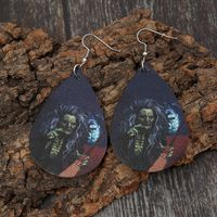 Funny Halloween Pattern Synthetics Printing No Inlaid Earrings main image 4