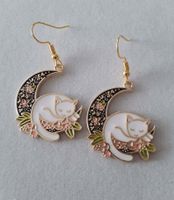 Fashion Moon Cat Alloy Plating No Inlaid Earrings sku image 1