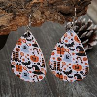 Retro Halloween Pattern Synthetics Printing No Inlaid Earrings main image 4