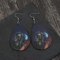 Funny Halloween Pattern Synthetics Printing No Inlaid Earrings sku image 1