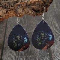 Funny Halloween Pattern Synthetics Printing No Inlaid Earrings main image 2