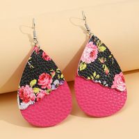 Fashion Flower Synthetics Printing No Inlaid Drop Earrings main image 1